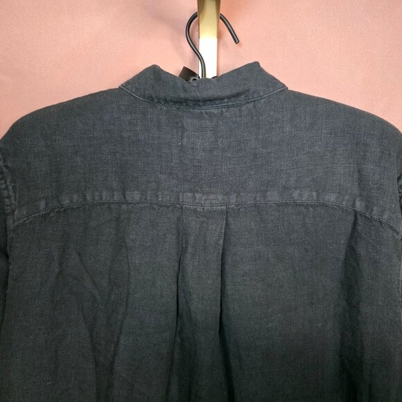 Mate the Label Organic Linen Oversized Button Down Black M - Picture 7 of 11